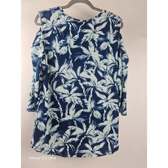 PALM Grove, NWT, women's shoulder lessons blouse, szL - Picture 3 of 5